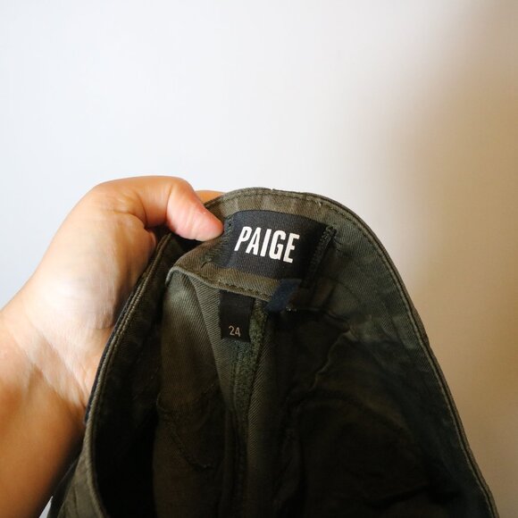 Paige Reid Jogger Pant Womens 24 Vintage Forester Green Ankle Lyocell Mid Rise - Picture 4 of 9